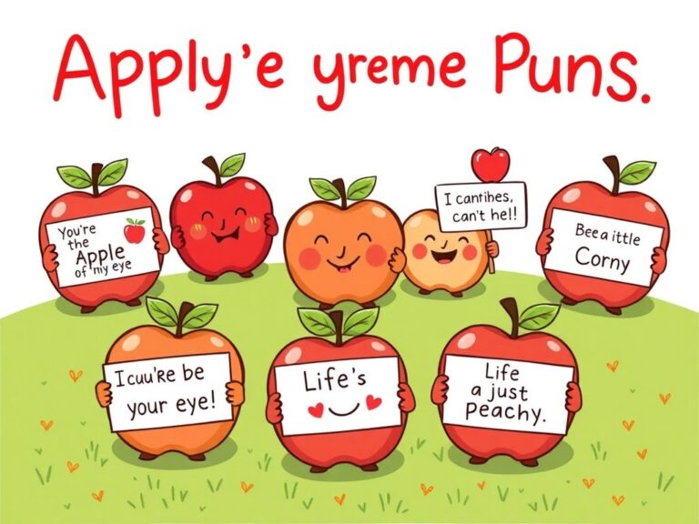 450+ Apple Puns: Short, Cute & Funny One-Liner Captions