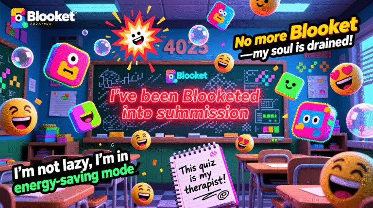 create a image about this topice 400+ Funny Blooket Names Puns & Jokes One Liner (2025)