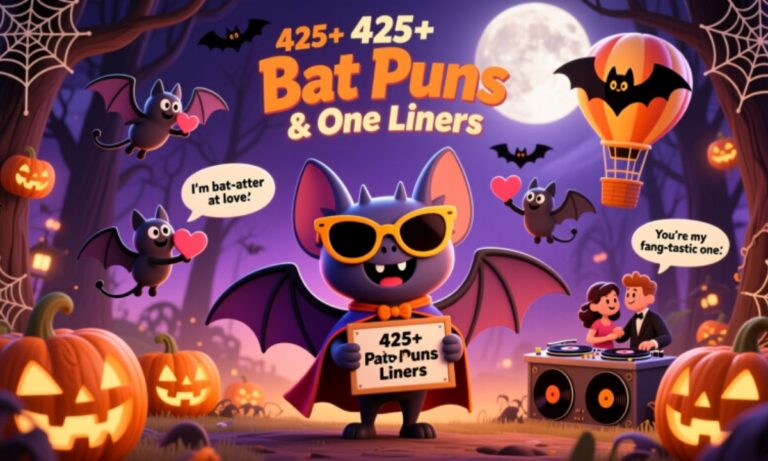 425+ Bat Puns & One Liners: Halloween, Vampire, Love Puns for Adults & Kids