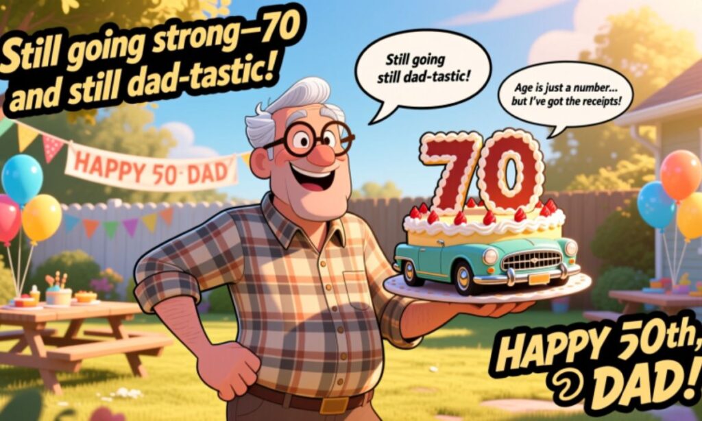70th Birthday For Dad Puns Fit for a Father