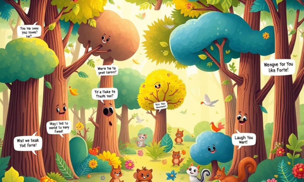 Leafing Through Laughter: A Forest of Funnies