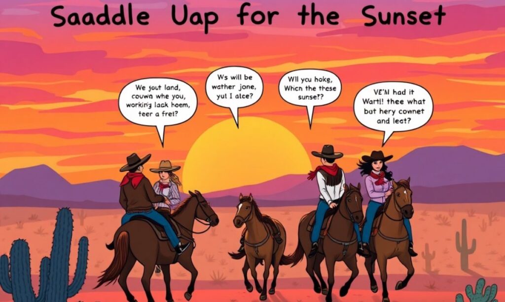 Saddle Up for the Sunset: Wrangling Our Last Cowboy Puns