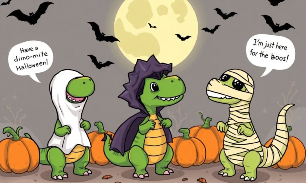 Spooktacular Dinosaur Puns for Halloween