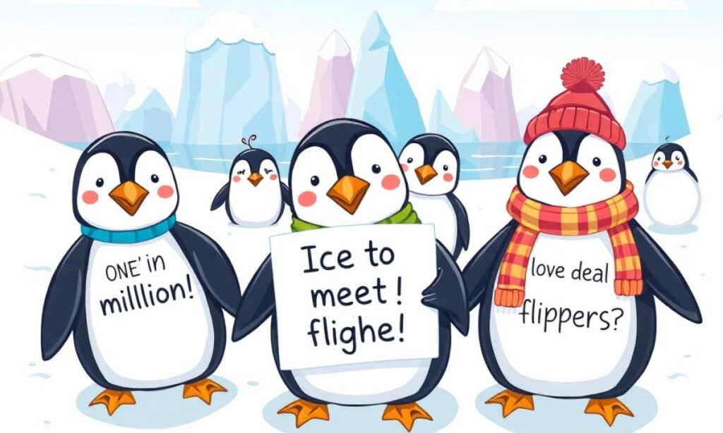 Funny Penguin Puns Captions